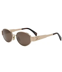 CELINE Women's Metal Triomphe 54mm Oval Sunglasses