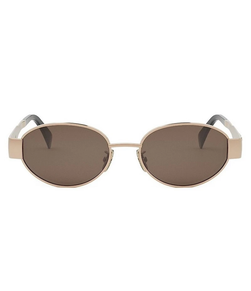 CELINE Women's Metal Triomphe 54mm Oval Sunglasses