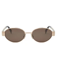 CELINE Women's Metal Triomphe 54mm Oval Sunglasses