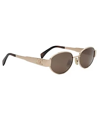 CELINE Women's Metal Triomphe 54mm Oval Sunglasses