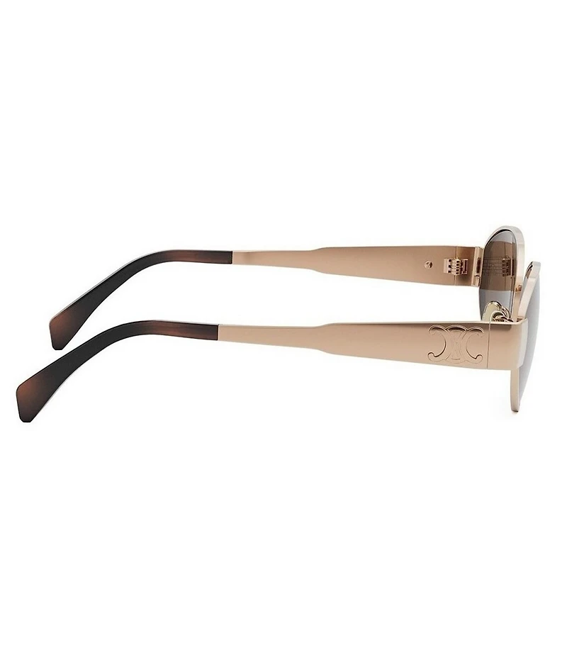 CELINE Women's Metal Triomphe 54mm Oval Sunglasses