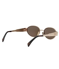 CELINE Women's Metal Triomphe 54mm Oval Sunglasses