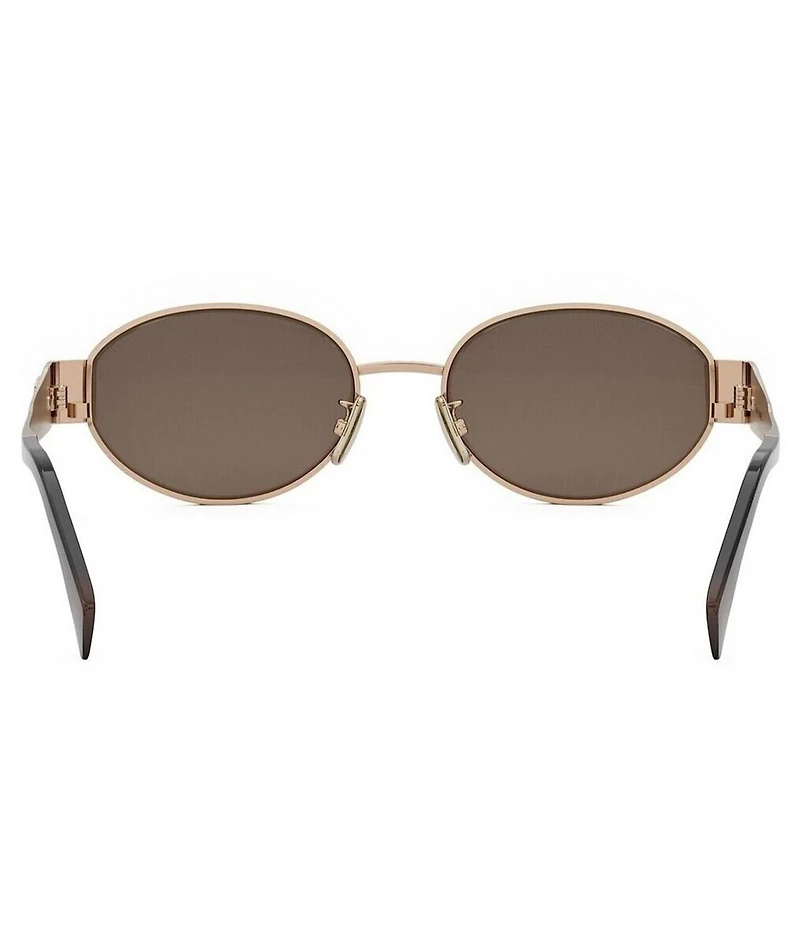 CELINE Women's Metal Triomphe 54mm Oval Sunglasses
