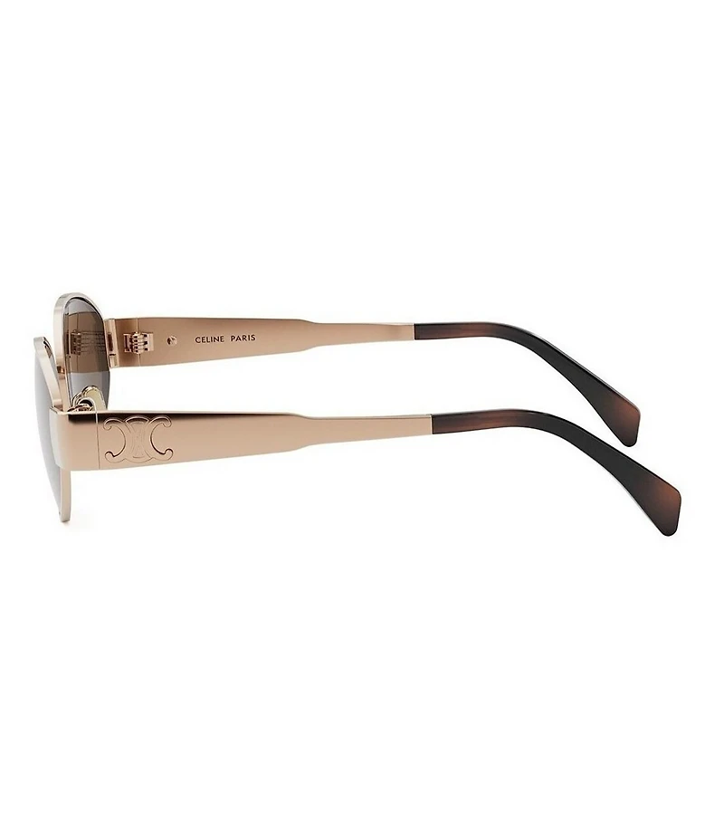 CELINE Women's Metal Triomphe 54mm Oval Sunglasses