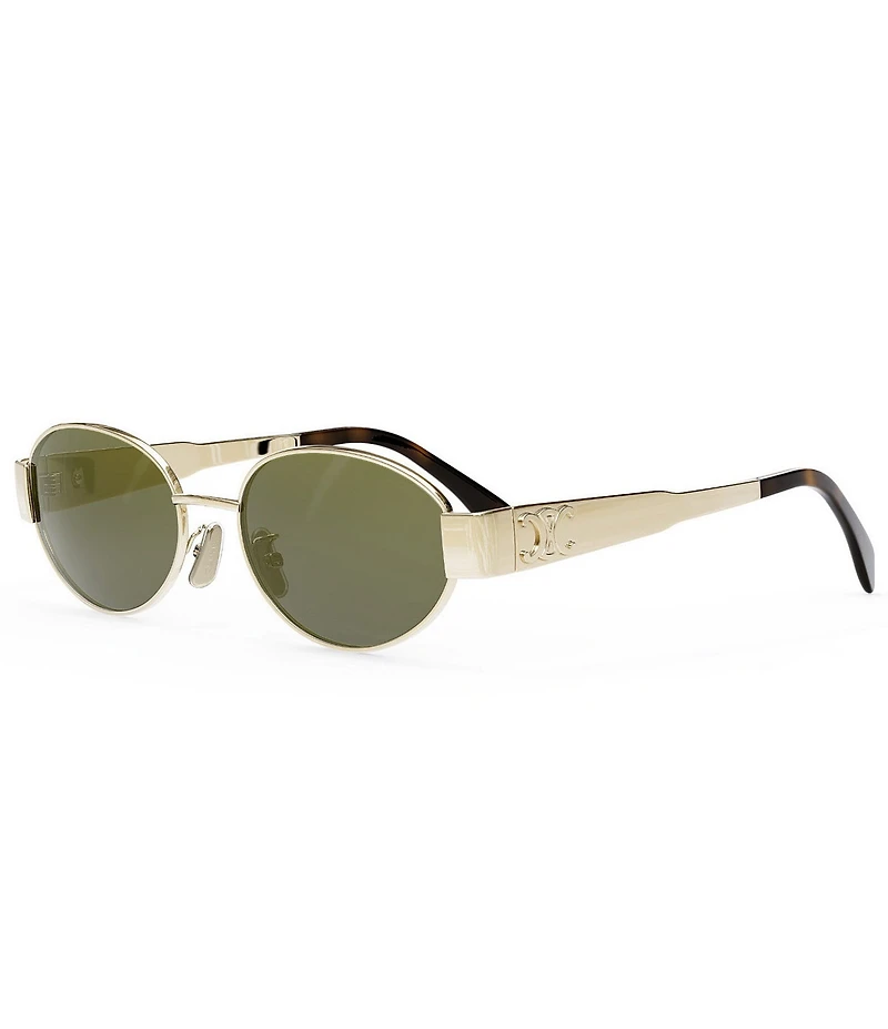 CELINE Women's Metal Triomphe 54mm Oval Sunglasses