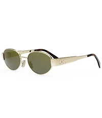 CELINE Women's Metal Triomphe 54mm Oval Sunglasses