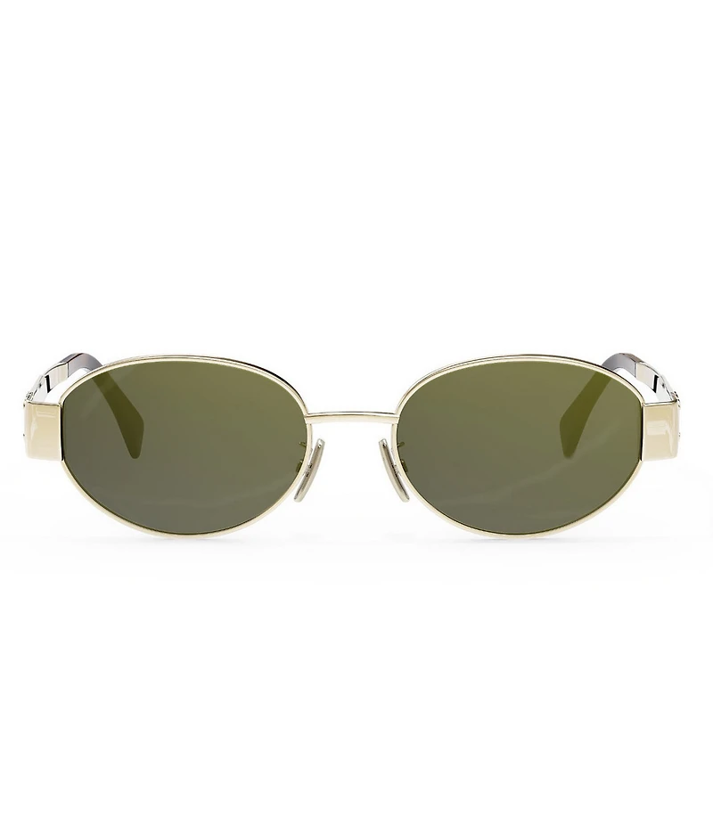 CELINE Women's Metal Triomphe 54mm Oval Sunglasses