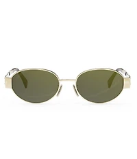 CELINE Women's Metal Triomphe 54mm Oval Sunglasses