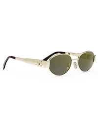 CELINE Women's Metal Triomphe 54mm Oval Sunglasses
