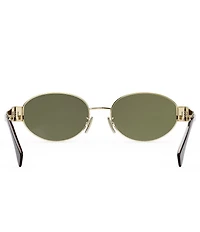 CELINE Women's Metal Triomphe 54mm Oval Sunglasses