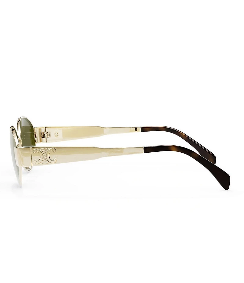 CELINE Women's Metal Triomphe 54mm Oval Sunglasses