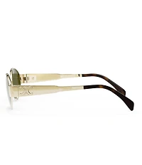 CELINE Women's Metal Triomphe 54mm Oval Sunglasses