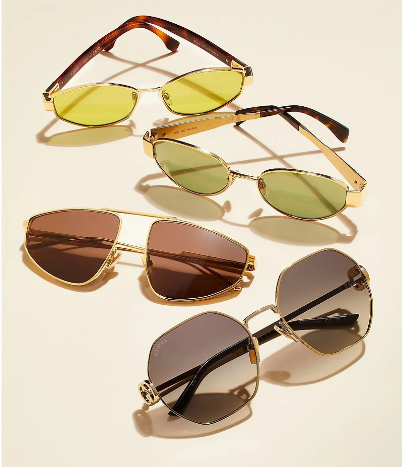 CELINE Women's Metal Triomphe 54mm Oval Sunglasses