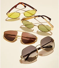 CELINE Women's Metal Triomphe 54mm Oval Sunglasses