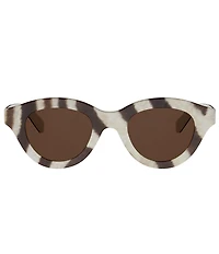 CELINE Women's Triomphe Mini 47mm Animal Print Round Sunglasses