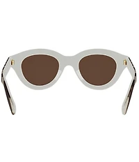 CELINE Women's Triomphe Mini 47mm Animal Print Round Sunglasses