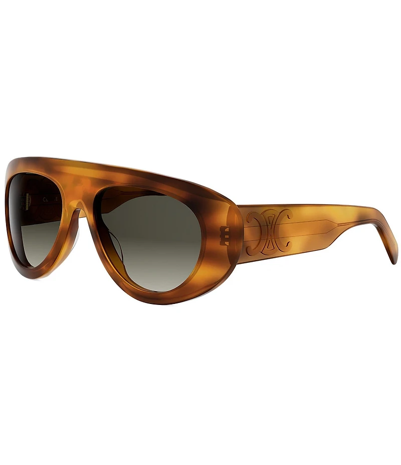 CELINE Women's Triomphe Stamp 57mm Gradient Aviator Sunglasses