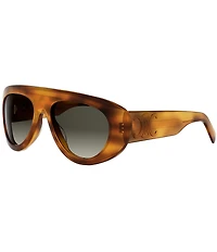 CELINE Women's Triomphe Stamp 57mm Gradient Aviator Sunglasses