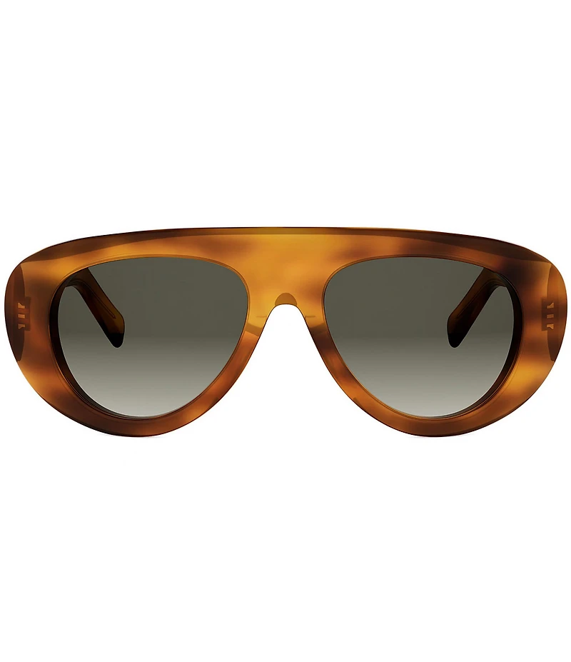 CELINE Women's Triomphe Stamp 57mm Gradient Aviator Sunglasses