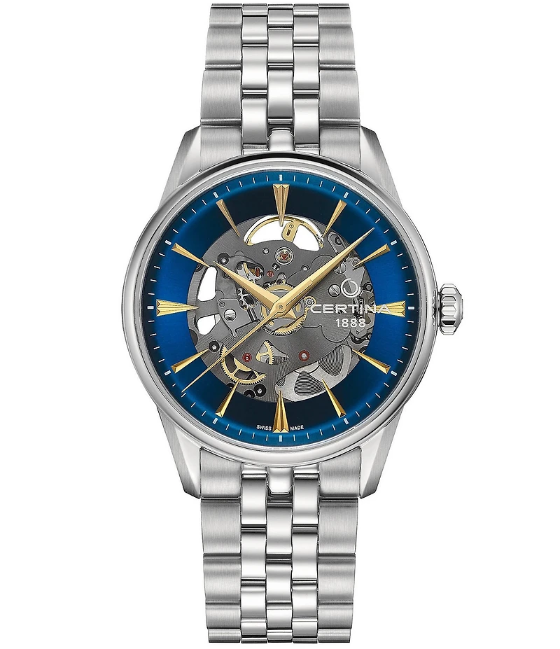 Certina Men's DS-1 Skeleton Automatic Stainless Steel Bracelet Watch