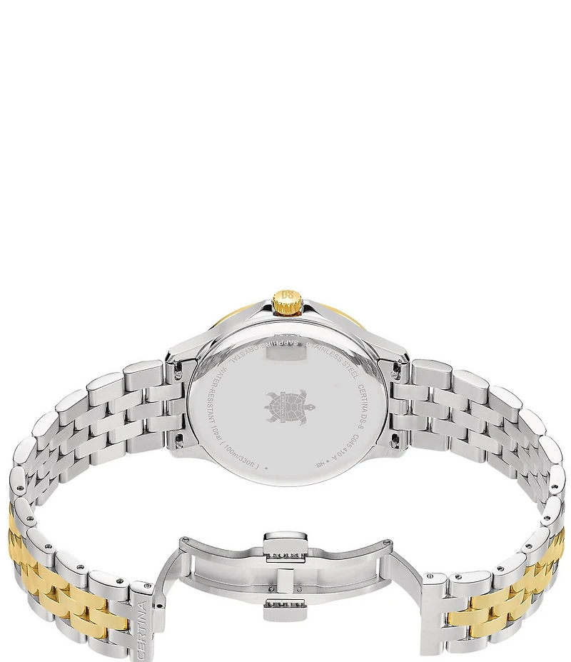 Certina Men's DS 8 Quartz Analog Two Tone Stainless Steel Bracelet Watch