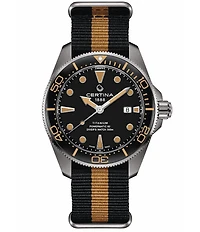 Certina Men's DS Action Automatic Black Fabric Strap Watch