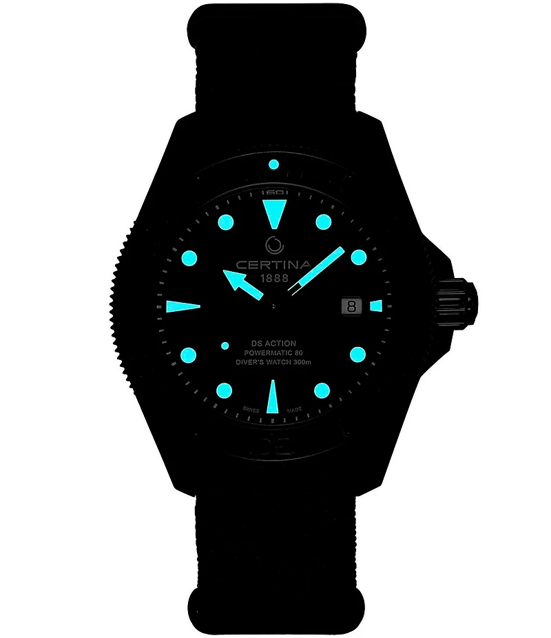 Certina Men's DS Action Automatic Black Strap Watch