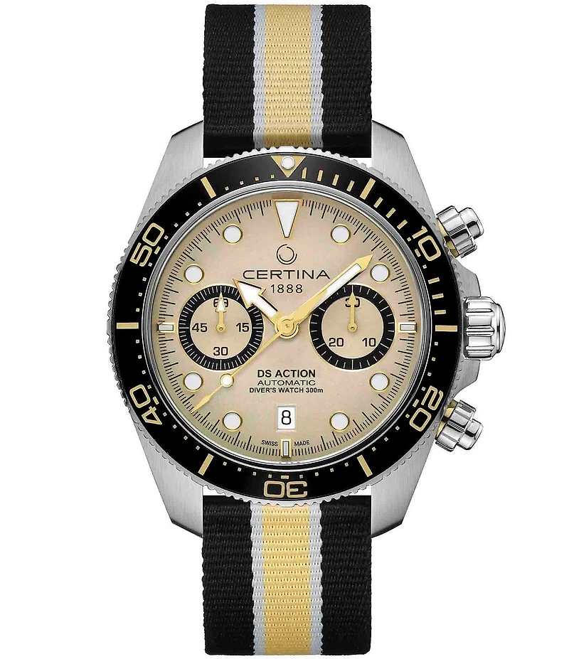 Certina Men's DS Action Diver Automatic Fabric Strap Watch