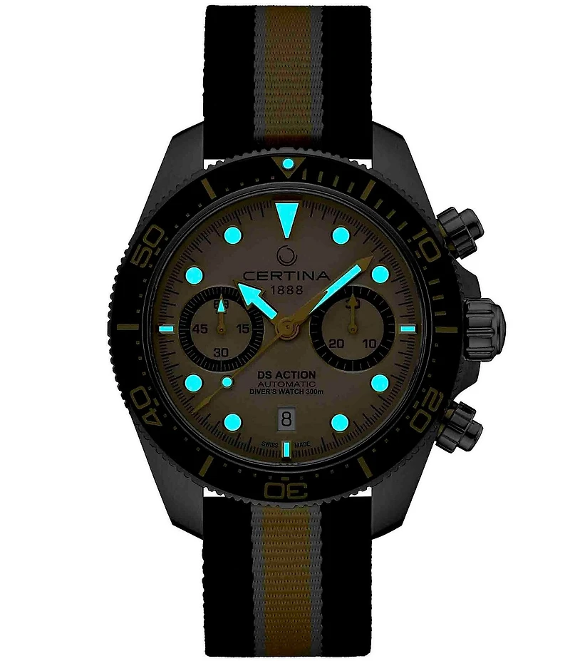 Certina Men's DS Action Diver Automatic Fabric Strap Watch