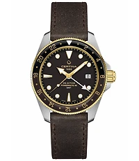 Certina Men's Ds Action GMT Powermatic 80 Automatic Leather Strap Watch