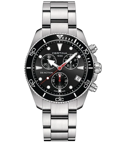 Certina Men's DS Action Quartz Chronograph Stainless Steel Bracelet Watch