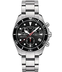 Certina Men's DS Action Quartz Chronograph Stainless Steel Bracelet Watch