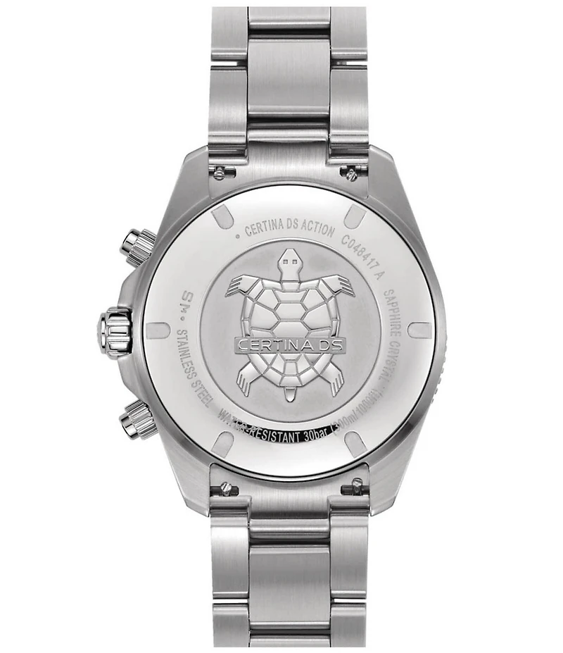 Certina Men's DS Action Quartz Chronograph Stainless Steel Bracelet Watch