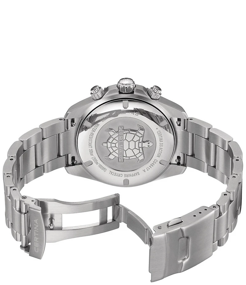 Certina Men's DS Action Quartz Chronograph Stainless Steel Bracelet Watch
