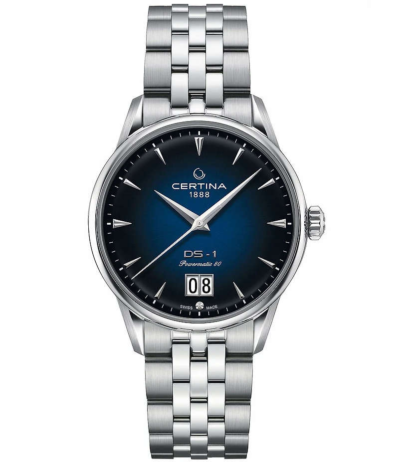 Certina Men's DS Big Date Powermatic Automatic Stainless Steel Bracelet Watch