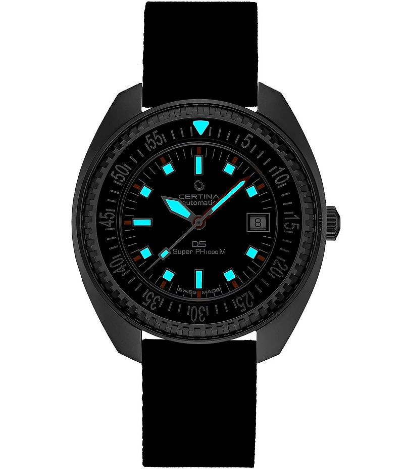 Certina Men's DS PH1000M Powermatic 80 Automatic Black Strap Watch