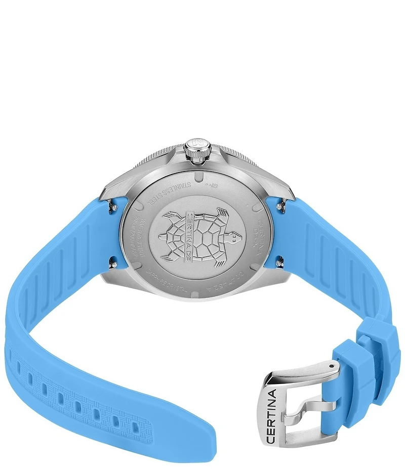 Certina Men's DS-X GMT Quartz Analog Rubber Strap Watch