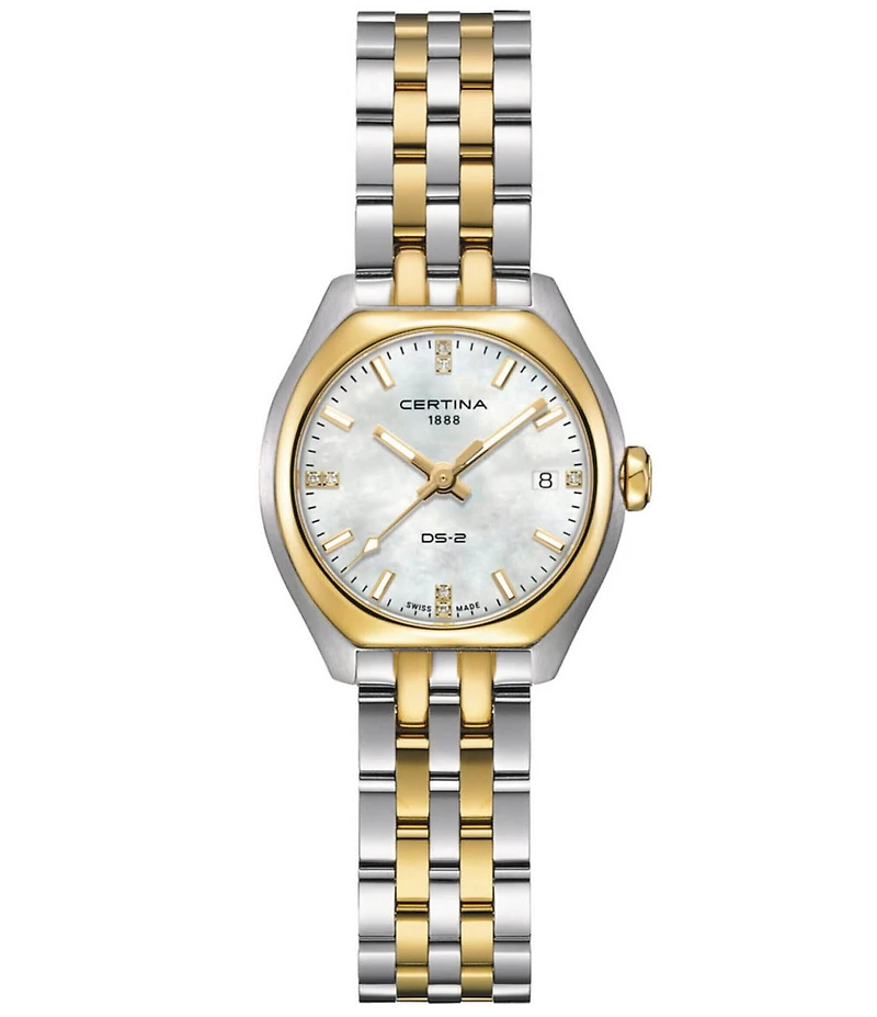 Certina Women's DS-2 Quartz Analog Two Tone Stainless Steel Bracelet Watch