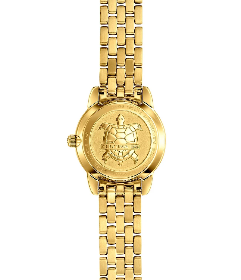 Certina Women's DS-8 Lady Quartz Analog Gold Tone Stainless Steel Bracelet Watch