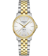 Certina Women's DS-8 Lady Quartz Analog Two Tone Stainless Steel Bracelet Watch