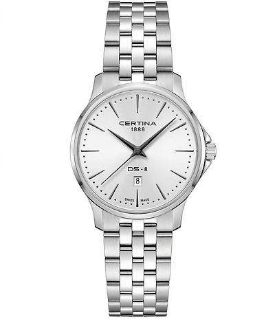 Certina Women's DS 8 Quartz Analog Stainless Steel Bracelet Watch