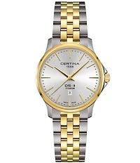 Certina Women's DS 8 Quartz Analog Two Tone Titanium Bracelet Watch