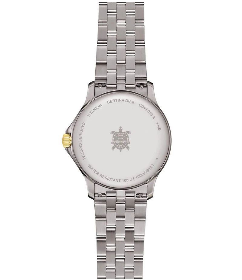 Certina Women's DS 8 Quartz Analog Two Tone Titanium Bracelet Watch