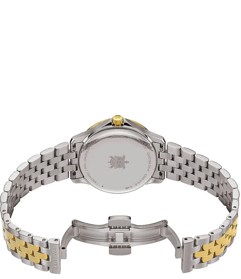 Certina Women's DS 8 Quartz Analog Two Tone Titanium Bracelet Watch