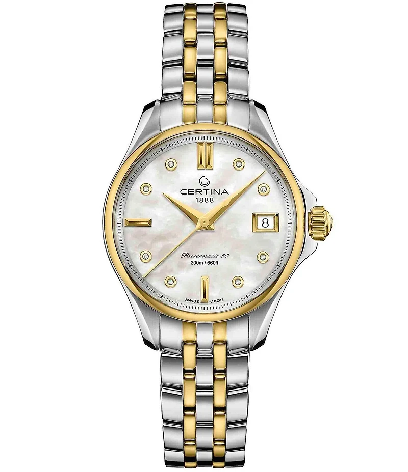 Certina Women's DS Action Lady Power Automatic Two Tone Stainless Steel Bracelet Watch
