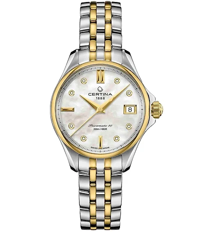 Certina Women's DS Action Lady Power Automatic Two Tone Stainless Steel Bracelet Watch