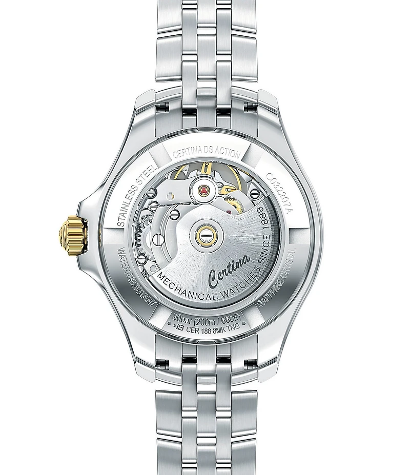Certina Women's DS Action Lady Power Automatic Two Tone Stainless Steel Bracelet Watch