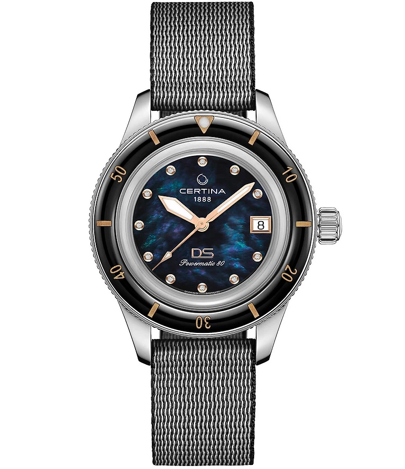 Certina Women's DS PH200M Automatic Black Strap Watch