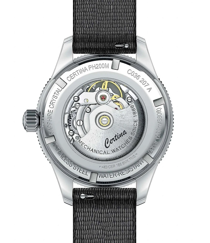 Certina Women's DS PH200M Automatic Black Strap Watch