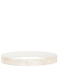 Cesoli 1.2#double; Alligator Embossed Reversible Leather Belt